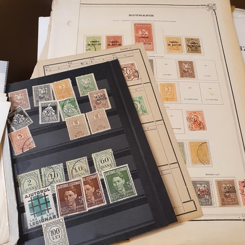 81 - All world stamps, an unchecked accumulation with Commonwealth and Middle East on leaves, box and loo... 