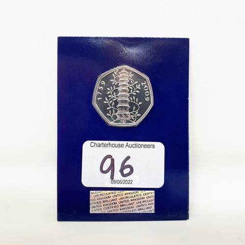 96 - A 2019 Kew Gardens 5-p, in a Change Checker card