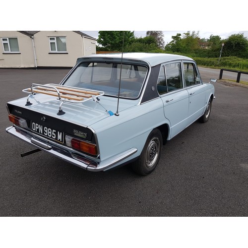 37 - 1974 Triumph Dolomite 1850
Registration number OPN 985M
Light French blue with blue cloth interior
A... 