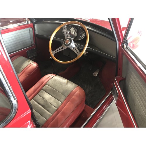 38 - 1965 Morris Mini Cooper
Registration number EEL 496C
Chassis number K/A254748988
Engine number 9FDSA... 