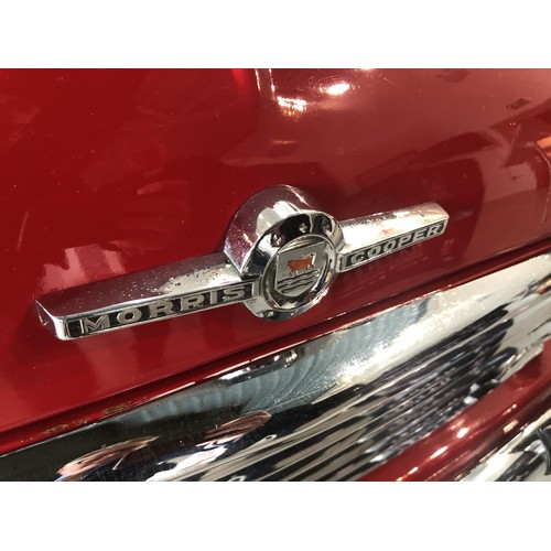 38 - 1965 Morris Mini Cooper
Registration number EEL 496C
Chassis number K/A254748988
Engine number 9FDSA... 