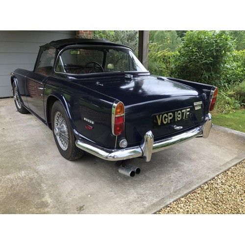 41 - 1968 Triumph TR5 PI
Registration number VGP 197F
Chassis number CP22380
Engine number CP1914E
Surrey... 