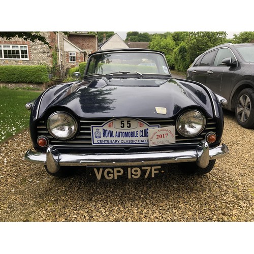 41 - 1968 Triumph TR5 PI
Registration number VGP 197F
Chassis number CP22380
Engine number CP1914E
Surrey... 