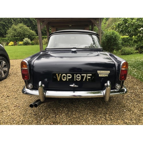 41 - 1968 Triumph TR5 PI
Registration number VGP 197F
Chassis number CP22380
Engine number CP1914E
Surrey... 