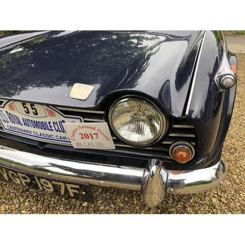 41 - 1968 Triumph TR5 PI
Registration number VGP 197F
Chassis number CP22380
Engine number CP1914E
Surrey... 