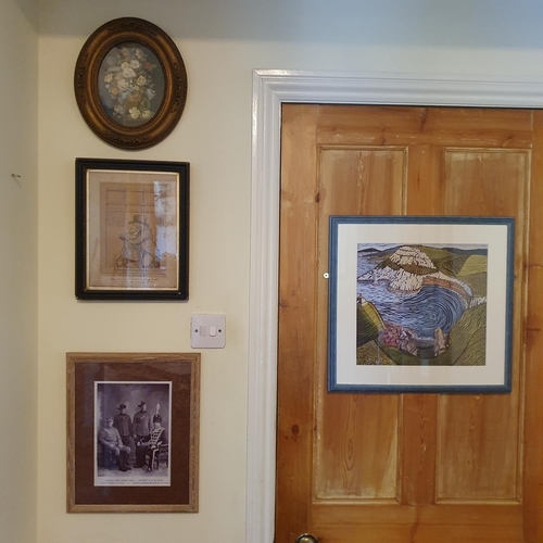 179 - The Utility Room and Toilet.
The contents including an oak wall mirror, 142 x 55 cm wide, a bentwood... 