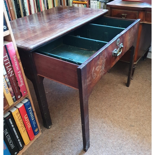 192 - A George III mahogany table, adapted from an architects table, 92 cm wide