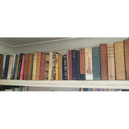 203 - The group of books on the top shelves in the study, including Woodwork, Spons Mechanic Own Book, Hou... 