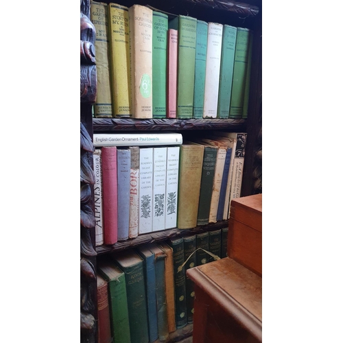 204 - Assorted books, including Bournemouth, in the carved oak breakfront bookcase (qty)