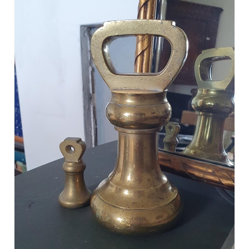 225 - Twelve assorted brass weights, the largest 19.5 cm high (12)