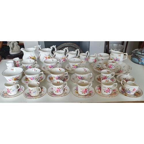 247 - A group of assorted Royal Crown Derby Derby Posies tea and coffee wares (box)