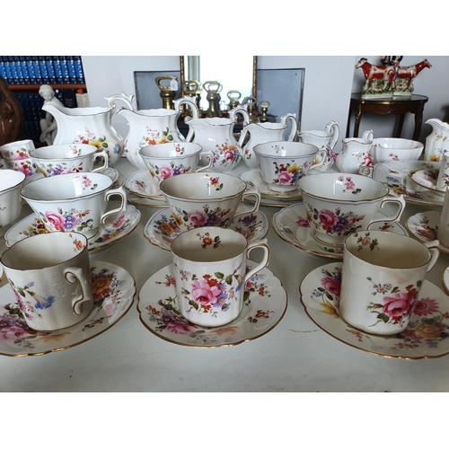 247 - A group of assorted Royal Crown Derby Derby Posies tea and coffee wares (box)