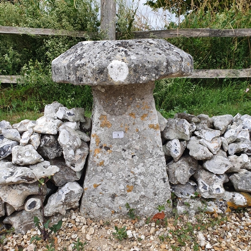 3 - A staddle stone, approx. 56 cm high...