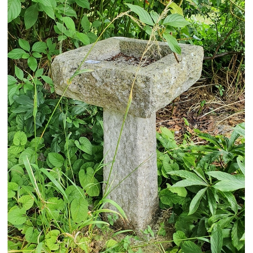 68 - A garden stone bird bath, approx. 68 cm high