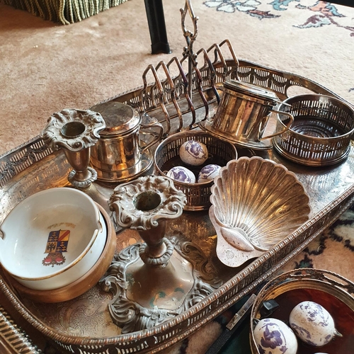 333 - Assorted silver plated items, including entree dishes, cutlery and other items