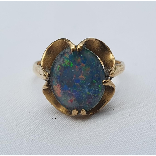 347 - **Regretfully withdrawn**A 9ct gold and opal ring