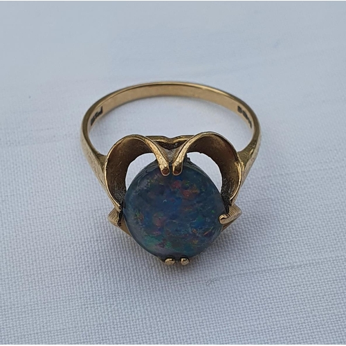 347 - **Regretfully withdrawn**A 9ct gold and opal ring