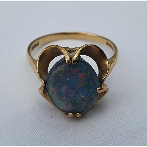 347 - **Regretfully withdrawn**A 9ct gold and opal ring