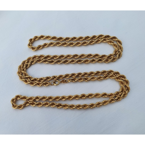 353 - An 18ct gold rope twist necklace, 23.5 g