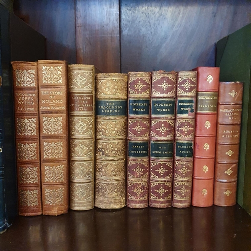 398 - A group of assorted leather bindings