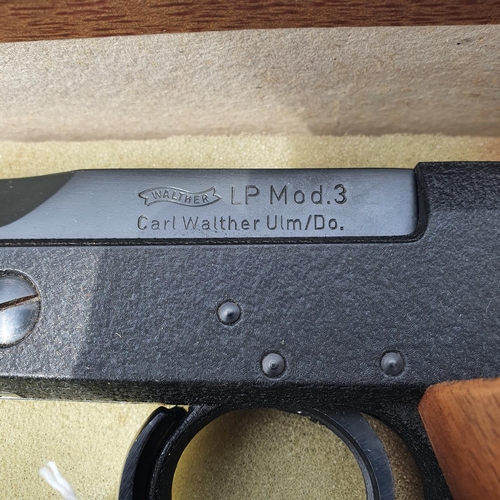 425 - A Walther LP MOD. 3 air pistol, boxed with accessories