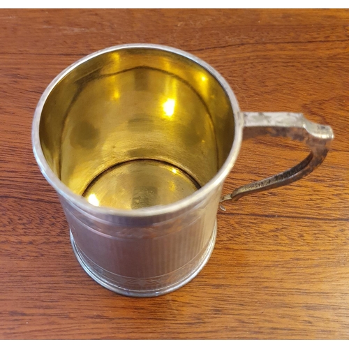 460 - A Victorian silver christening mug, of tapering cylindrical form, with engraved decoration, Eames & ... 