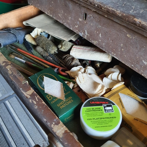 120 - A Victorian painted tool type chest, the hinged lid above two drawers, general loss to the paint, la... 