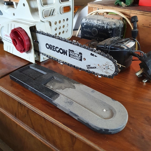 158 - An Eckman LHT 05 cordless chainsaw, with charger