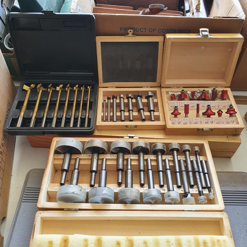 163 - A large group of assorted auger and drill bits, some boxed (qty)