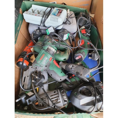 166 - A large group of assorted Bosch and other power tools (box)