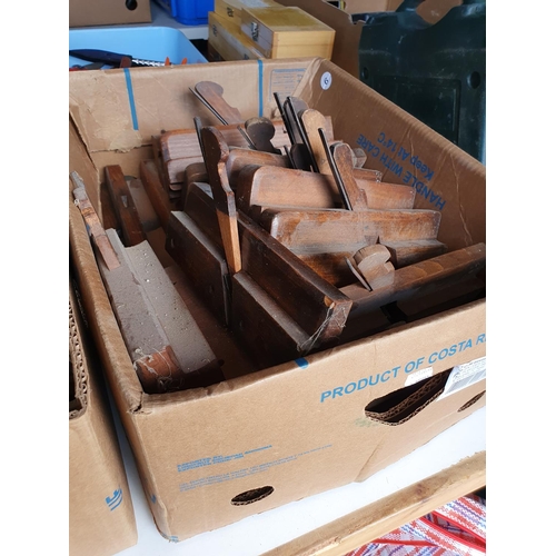 167 - A large group of assorted molding planes (2 boxes)