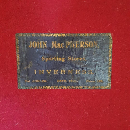 488 - A John MacPherson, Sporting Stores, Inverness leather and oak shotgun cartridge case, with metal mou... 