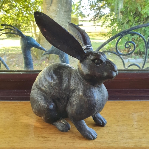 500 - A bronze figure of a hare, 20 cm high