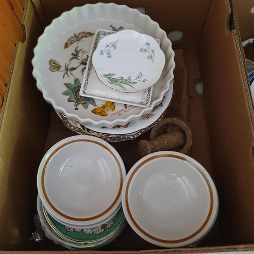 548 - Assorted Mintons, Royal Worcester, Portmeirion and other ceramics (5 boxes)