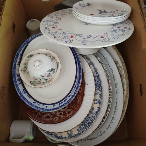 548 - Assorted Mintons, Royal Worcester, Portmeirion and other ceramics (5 boxes)