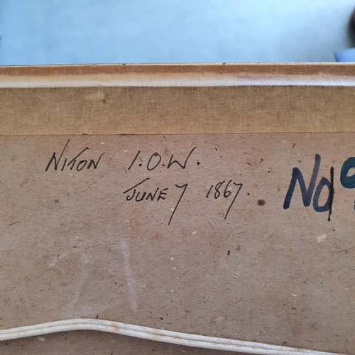 595 - Nighton, a view, possibly the Isle of Wight, watercolour heightened with Bodycolour, signed and insc... 