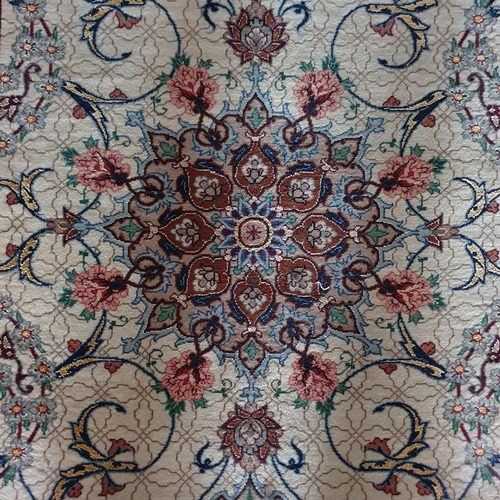 616 - A Persian runner, decorated foliage on a cream ground, 330 x 75 cm