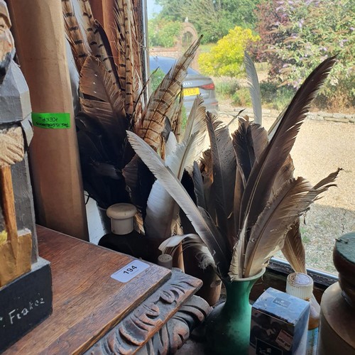 196 - Assorted wooden boxes, treen, ceramics and other items (all on top of the carved oak breakfront book... 