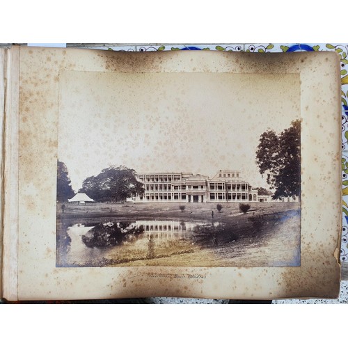 329 - An album of topographical and other photographs, including Government House, Madras, Black Town, Mad... 