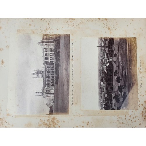 329 - An album of topographical and other photographs, including Government House, Madras, Black Town, Mad... 