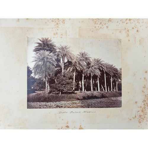 329 - An album of topographical and other photographs, including Government House, Madras, Black Town, Mad... 