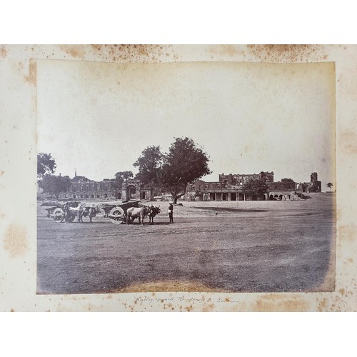 329 - An album of topographical and other photographs, including Government House, Madras, Black Town, Mad... 