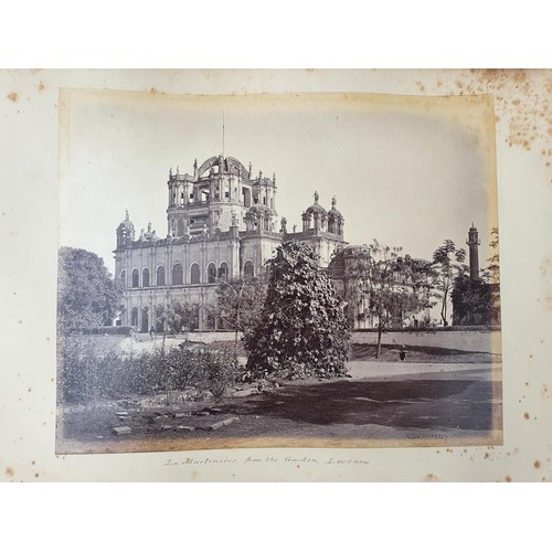 329 - An album of topographical and other photographs, including Government House, Madras, Black Town, Mad... 