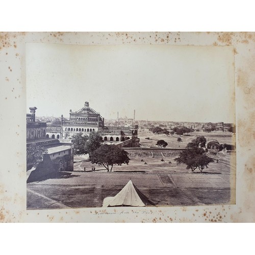 329 - An album of topographical and other photographs, including Government House, Madras, Black Town, Mad... 