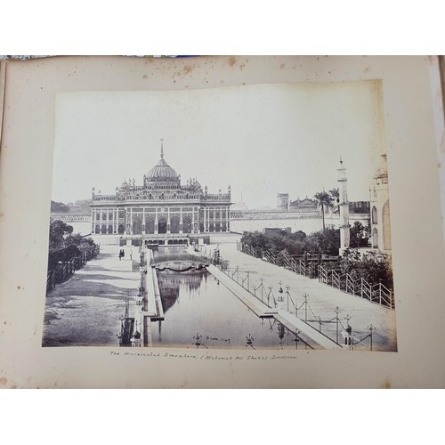 329 - An album of topographical and other photographs, including Government House, Madras, Black Town, Mad... 