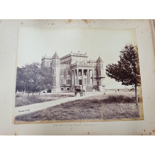 329 - An album of topographical and other photographs, including Government House, Madras, Black Town, Mad... 