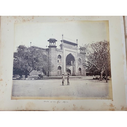 329 - An album of topographical and other photographs, including Government House, Madras, Black Town, Mad... 