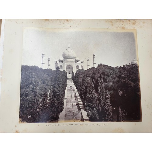 329 - An album of topographical and other photographs, including Government House, Madras, Black Town, Mad... 