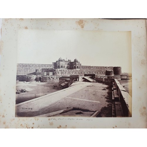 329 - An album of topographical and other photographs, including Government House, Madras, Black Town, Mad... 