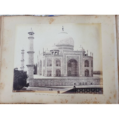 329 - An album of topographical and other photographs, including Government House, Madras, Black Town, Mad... 